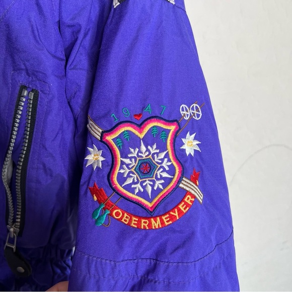 Obermeyer Savannah Purple Embroidered Alpine Snow Ski Jacket - Picture 3 of 9